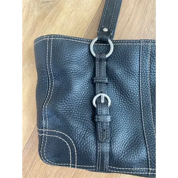 Coach Chelsea F12339 Black Pebbled Leather Shoulder Bag - Picture 3 of 13